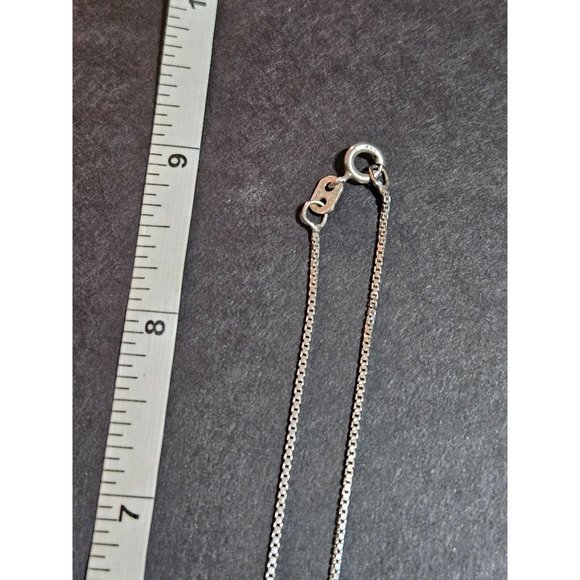**Final Sale** Italian sterling silver box chain necklace - Picture 7 of 11